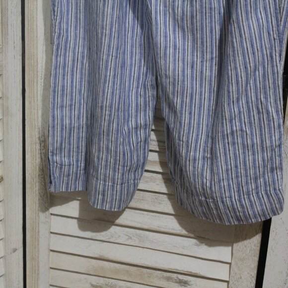 L Chico’s 100% Linen Striped Pants - Picture 9 of 13